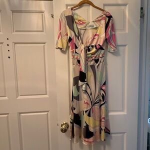 Emilio Pucci Multicolor Abstract Print Dress size 8